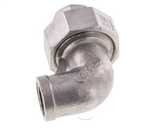 Conector de unión de 90 grados Rp3/8'' hembra de acero inoxidable con junta cónica 16bar (224.8psi)