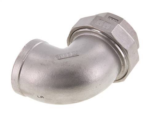Conector de unión de 90 grados Rp2'' hembra de acero inoxidable con junta cónica 16bar (224,8psi)