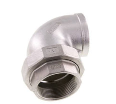 Conector de unión de 90 grados Rp2'' hembra de acero inoxidable con junta cónica 16bar (224,8psi)