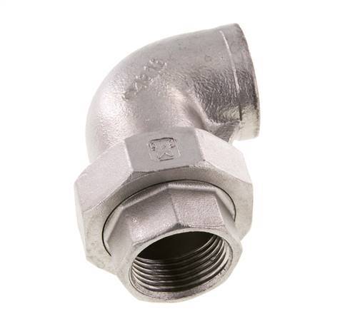 Conector de unión de 90 grados Rp1'' hembra de acero inoxidable con junta cónica 16bar (224.8psi)