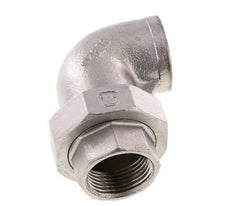 Conector de unión de 90 grados Rp1'' hembra de acero inoxidable con junta cónica 16bar (224.8psi)
