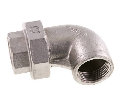 Conector de unión de 90 grados Rp1'' hembra de acero inoxidable con junta cónica 16bar (224.8psi)