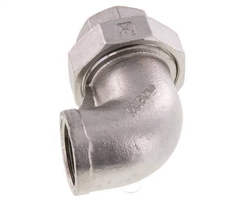 Conector de unión de 90 grados Rp1'' hembra de acero inoxidable con junta cónica 16bar (224.8psi)