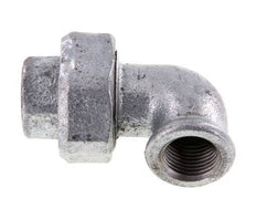 Conector de unión de 90 grados Rp1/2'' hembra de hierro fundido con junta cónica 25bar (351.25psi)
