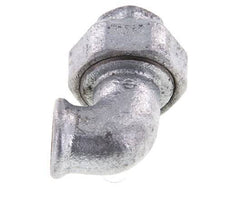 Conector de unión de 90 grados Rp1/2'' hembra de hierro fundido con junta cónica 25bar (351.25psi)
