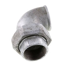 Conector de unión de 90 grados Rp1 1/2'' hembra de hierro fundido con junta cónica 25bar (351.25psi)