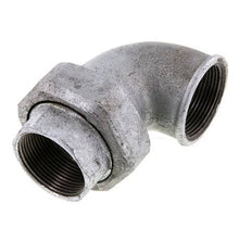 Conector de unión de 90 grados Rp1 1/2'' hembra de hierro fundido con junta cónica 25bar (351.25psi)
