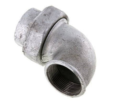 Conector de unión de 90 grados Rp1 1/2'' hembra de hierro fundido con junta cónica 25bar (351.25psi)