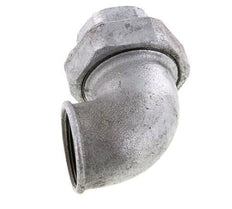 Conector de unión de 90 grados Rp1 1/2'' hembra de hierro fundido con junta cónica 25bar (351.25psi)