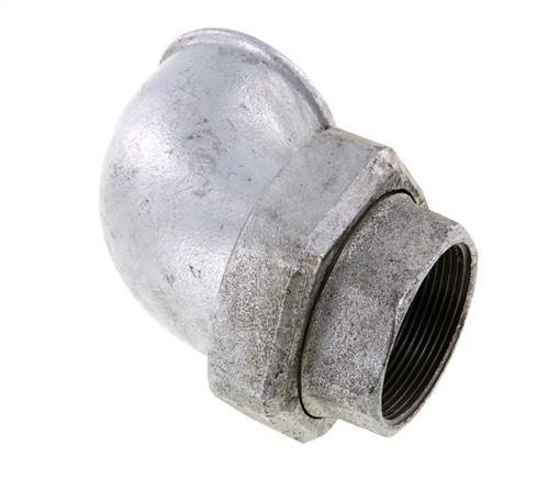 Conector de unión de 90 grados Rp2'' hembra de hierro fundido con junta cónica 25bar (351.25psi)