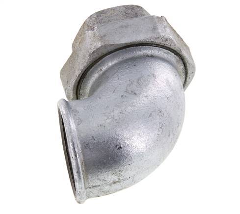 Conector de unión de 90 grados Rp2'' hembra de hierro fundido con junta cónica 25bar (351.25psi)