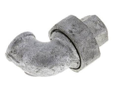 Conector de unión de 90 grados Rp3/8'' hembra de hierro fundido con junta cónica 25bar (351.25psi)