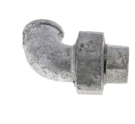 Conector de unión de 90 grados Rp3/8'' hembra de hierro fundido con junta cónica 25bar (351.25psi)