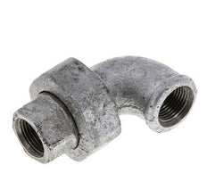 Conector de unión de 90 grados Rp3/8'' hembra de hierro fundido con junta cónica 25bar (351.25psi)