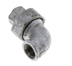 Conector de unión de 90 grados Rp3/8'' hembra de hierro fundido con junta cónica 25bar (351.25psi)