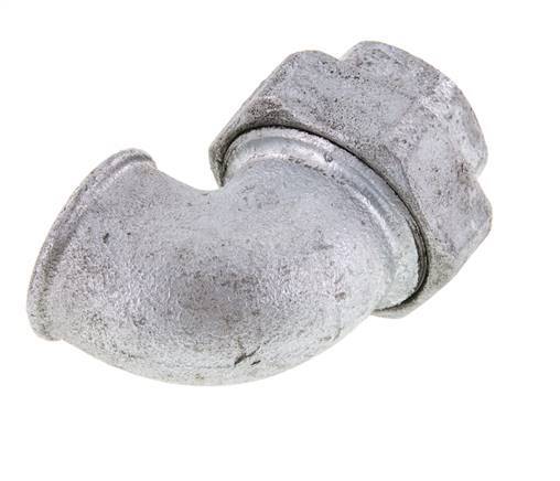 Conector de unión de 90 grados Rp1 1/4'' hembra de hierro fundido con junta cónica 25bar (351.25psi)