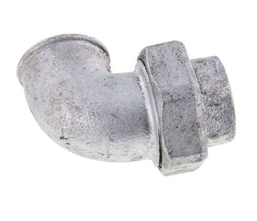 Conector de unión de 90 grados Rp1 1/4'' hembra de hierro fundido con junta cónica 25bar (351.25psi)