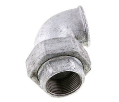 Conector de unión de 90 grados Rp1 1/4'' hembra de hierro fundido con junta cónica 25bar (351.25psi)