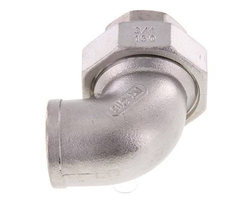 Conector de unión de 90 grados Rp3/4'' hembra de acero inoxidable con junta cónica 16bar (224.8psi)