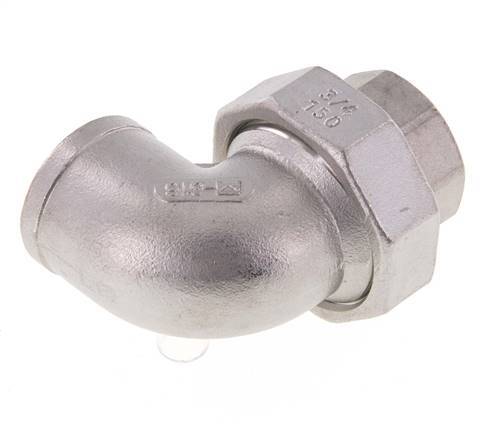 Conector de unión de 90 grados Rp3/4'' hembra de acero inoxidable con junta cónica 16bar (224.8psi)