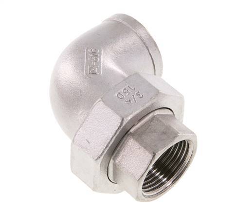 Conector de unión de 90 grados Rp3/4'' hembra de acero inoxidable con junta cónica 16bar (224.8psi)