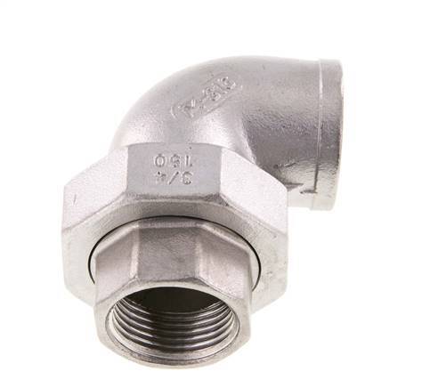 Conector de unión de 90 grados Rp3/4'' hembra de acero inoxidable con junta cónica 16bar (224.8psi)