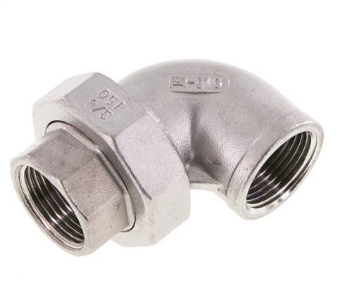 Conector de unión de 90 grados Rp3/4'' hembra de acero inoxidable con junta cónica 16bar (224.8psi)