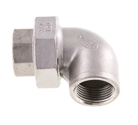 Conector de unión de 90 grados Rp3/4'' hembra de acero inoxidable con junta cónica 16bar (224.8psi)