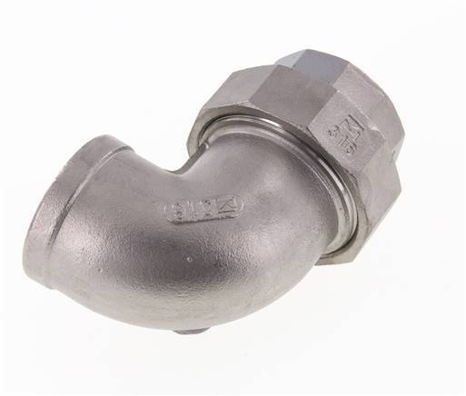 Conector de unión de 90 grados Rp1 1/4'' hembra de acero inoxidable con junta cónica 16bar (224.8psi)