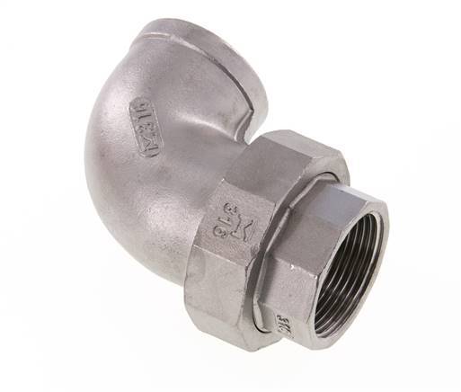 Conector de unión de 90 grados Rp1 1/4'' hembra de acero inoxidable con junta cónica 16bar (224.8psi)