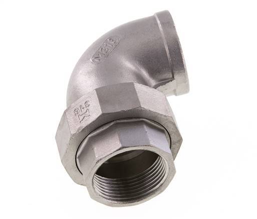Conector de unión de 90 grados Rp1 1/4'' hembra de acero inoxidable con junta cónica 16bar (224.8psi)