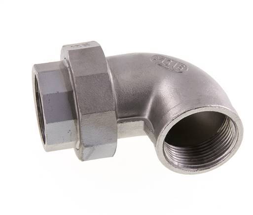 Conector de unión de 90 grados Rp1 1/4'' hembra de acero inoxidable con junta cónica 16bar (224.8psi)