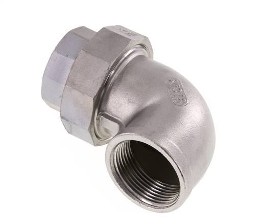 Conector de unión de 90 grados Rp1 1/4'' hembra de acero inoxidable con junta cónica 16bar (224.8psi)