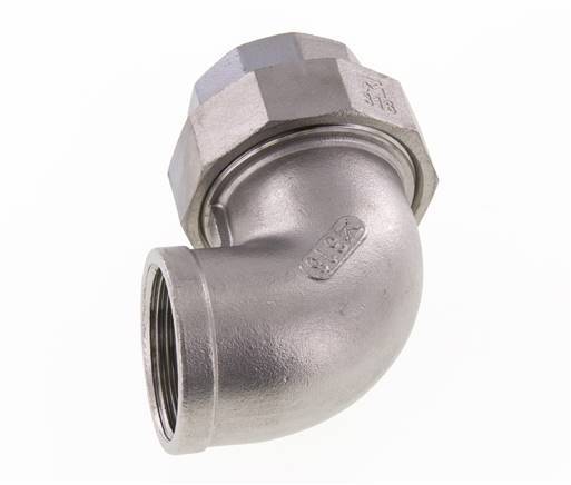 Conector de unión de 90 grados Rp1 1/4'' hembra de acero inoxidable con junta cónica 16bar (224.8psi)