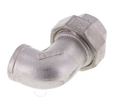Conector de unión de 90 grados Rp1/2'' hembra de acero inoxidable con junta cónica 16bar (224.8psi)