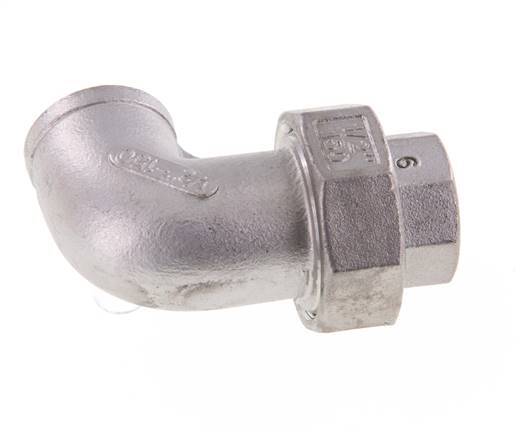 Conector de unión de 90 grados Rp1/2'' hembra de acero inoxidable con junta cónica 16bar (224.8psi)