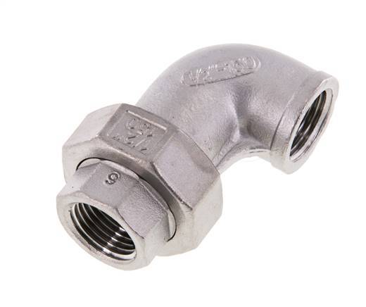 Conector de unión de 90 grados Rp1/2'' hembra de acero inoxidable con junta cónica 16bar (224.8psi)