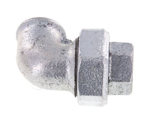 Conector de unión de 90 grados Rp3/4'' hembra de hierro fundido con junta cónica 25bar (351.25psi)