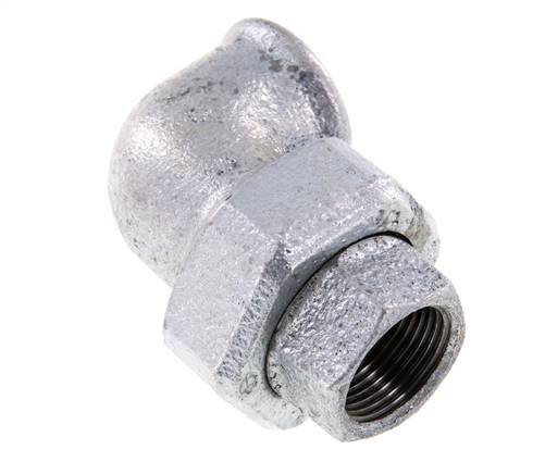 Conector de unión de 90 grados Rp3/4'' hembra de hierro fundido con junta cónica 25bar (351.25psi)
