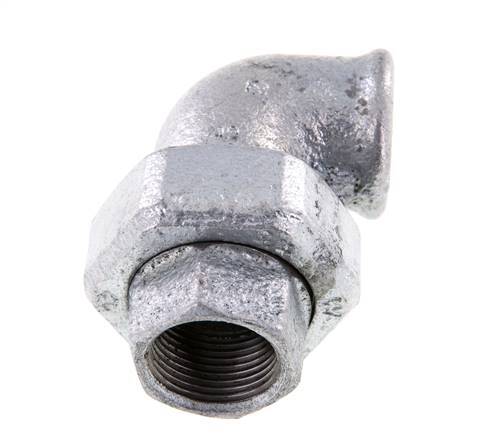 Conector de unión de 90 grados Rp3/4'' hembra de hierro fundido con junta cónica 25bar (351.25psi)