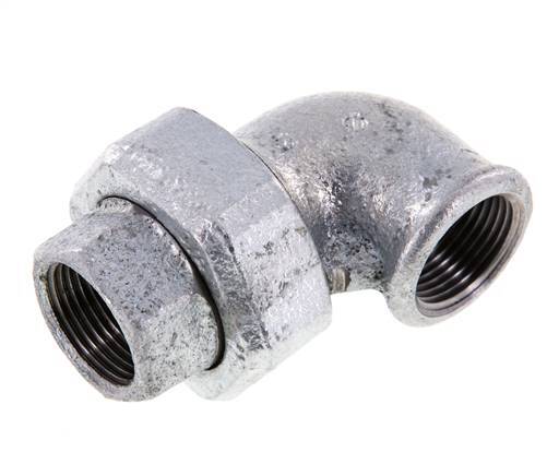Conector de unión de 90 grados Rp3/4'' hembra de hierro fundido con junta cónica 25bar (351.25psi)