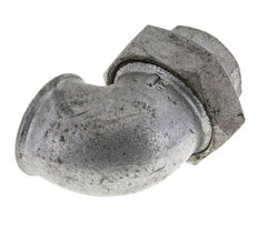 Racor de unión acodado 90deg Rp2'' hembra hierro fundido junta plana centellen 25bar (351.25psi)