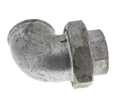 Racor de unión acodado 90deg Rp2'' hembra hierro fundido junta plana centellen 25bar (351.25psi)