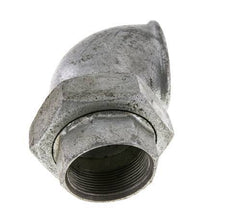 Racor de unión acodado 90deg Rp2'' hembra hierro fundido junta plana centellen 25bar (351.25psi)