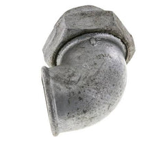 Racor de unión acodado 90deg Rp2'' hembra hierro fundido junta plana centellen 25bar (351.25psi)