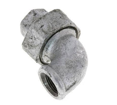 Racor de unión acodado 90deg Rp3/8'' hembra hierro fundido junta plana centellen 25bar (351.25psi)