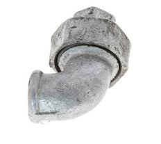 Racor de unión acodado 90deg Rp3/8'' hembra hierro fundido junta plana centellen 25bar (351.25psi)
