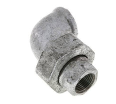 Racor de unión acodado 90deg Rp3/8'' hembra hierro fundido junta plana centellen 25bar (351.25psi)
