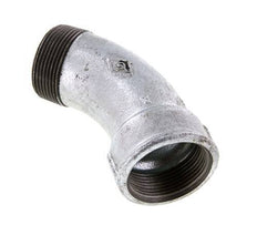 Racor codo 45deg R1 1/2'' Macho x Rp1 1/2'' Hembra Hierro fundido 25bar (351.25psi)