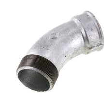 Racor Codo 45deg R2 1/2'' Macho x Rp2 1/2'' Hembra Hierro Fundido 25bar (351.25psi)